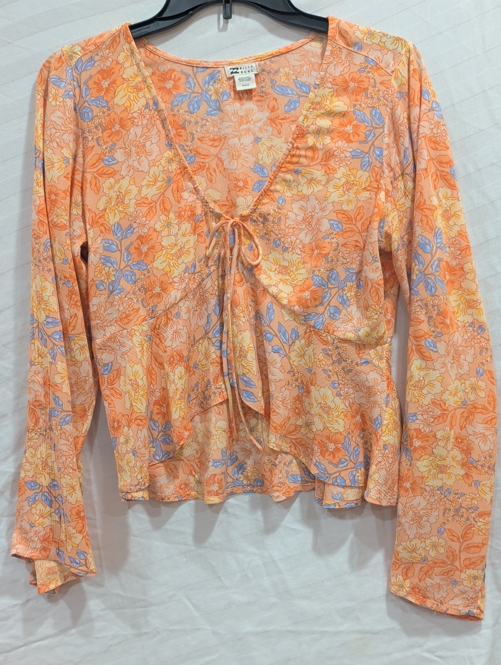 BILLABONG Woman's Forever Floral Long Sleeve Blouse Size M/M/M